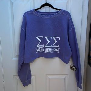 Purple Tri Sigma sorority sweatshirt